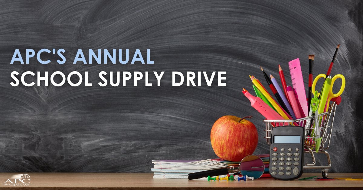 There's still time to support APC's Annual #SchoolDrive🚌📝! We're collecting supplies all week to support communities and organizations around the country! 

Learn how you can participate, too: apcjobs.co/3OXZKOH.