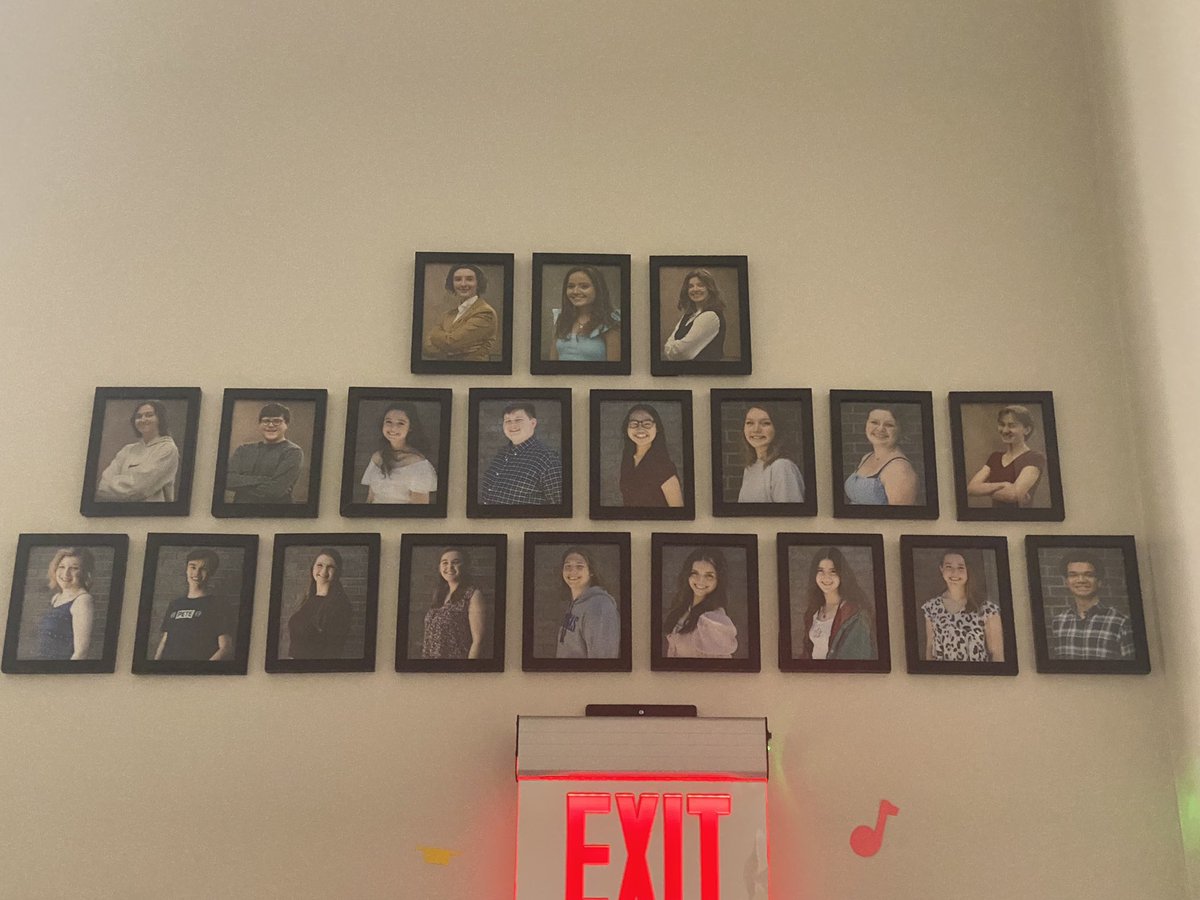 OlatheWestChoir's tweet photo. State Choir Wall of Fame!! After two years, we had 4 staters, after five years we have 21 staters.  (One picture to be added soon)💙 Eventually, blue frames for REPEAT staters. 8 repeat staters so far. Who will be next?
#excellence
#motivatetobegreat
#excitedforyear6
#proudCoach https://t.co/K2Q2tCbDT1