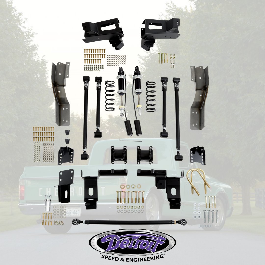 Holley_News's tweet photo. New product: Detroit Speed QUADRALink Rear Suspension Kits for 1967-1972 C10 Trucks

Shop now: https://t.co/X9idH1EtAi

#DetroitSpeed #DetroitSpeedEquipped #Suspension https://t.co/3rTwayCyh1