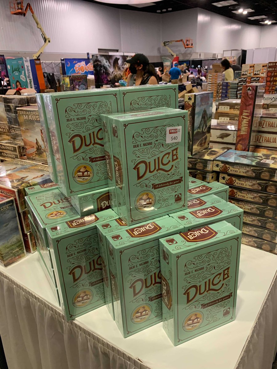 Junazaru's tweet photo. Dulce has been spotted in the Gen Con Indie Game Game Studios Booth! @indie__studios @StrongholdGames @IBCGames make sure to get an early copy since this one officially releases on September 7th! Booth 2229! Make sure to share and tag me if you play and/or buy it! https://t.co/Lmmah2VaKP