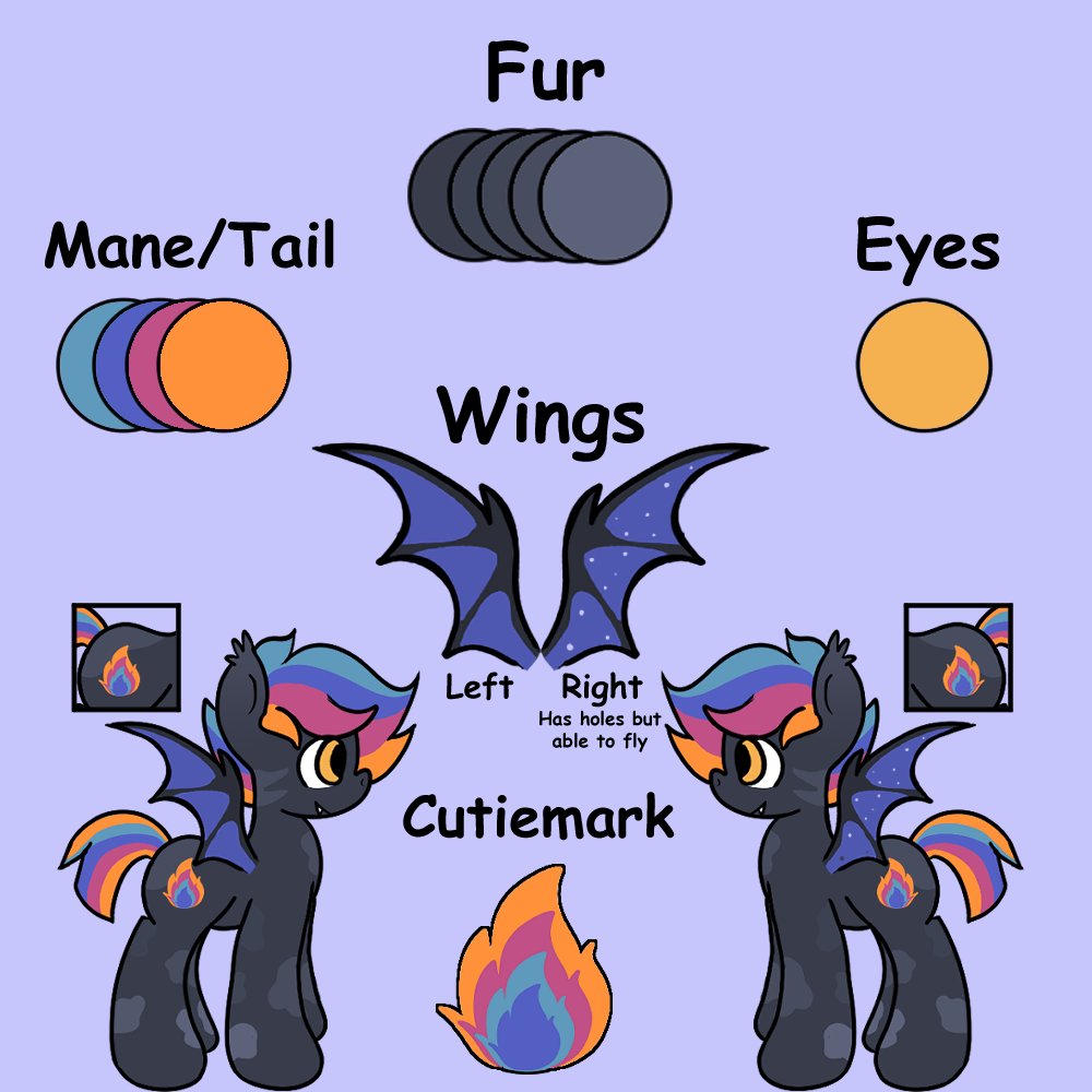 limey_lemony's tweet photo. Long time no see Twitter. I recently made a reference sheet for my fiery bat named Fiery Nights!
I'm not good at making these but I hope they are understandable https://t.co/FxH9iow2kx