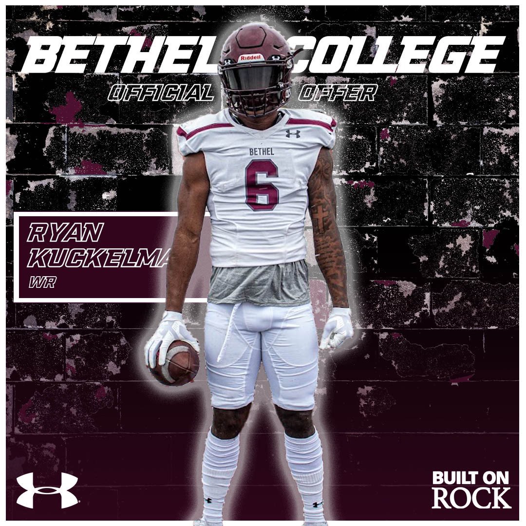 KuckelmanRyan's tweet photo. Thank you to @Coach_MitchumBC @CoachStokesBC and @Threshers_FB for the offer to continue my career at Bethel College! https://t.co/BcCB2q1cs5