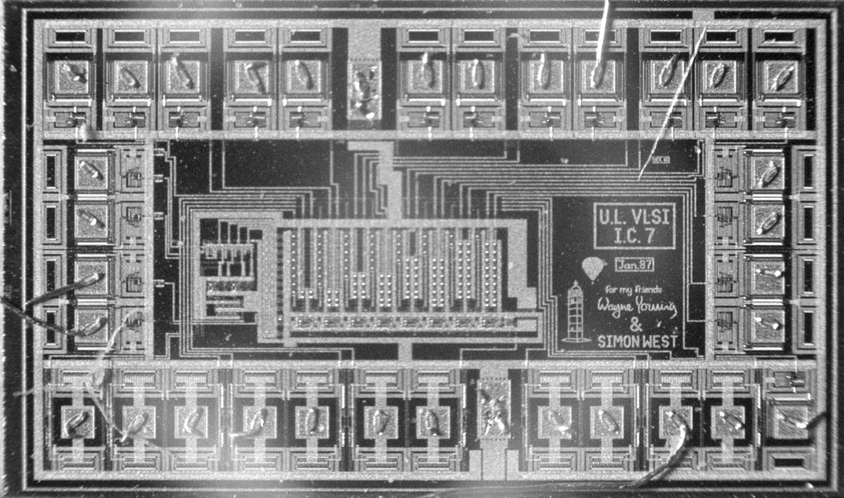 Slartybartfast's tweet photo. Found some old screen captures from my first chip design back in May 1987. See ALT text in the images for details. https://t.co/dT5JqG5XI6