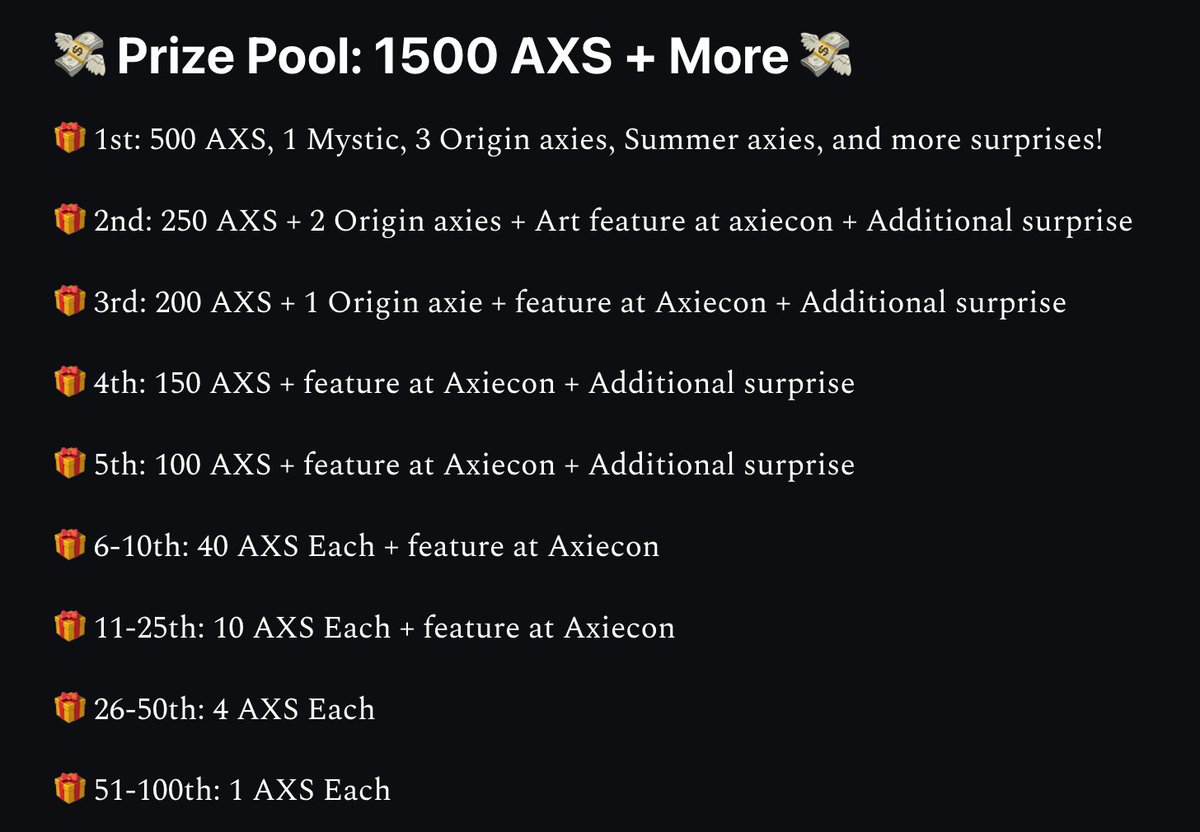 nixeniego's tweet photo. Lunacian Summer Art Contest prize pool is WILD! 👀🔥

https://t.co/PzDhCpm1sC

A Mystic Axie would be a dream come true! ❤️❤️❤️

Can't wait to see the entries of our uber-talented Lunacians. 🙏🙏 @AxieInfinity @axiephofficial @AxieJPOfficial @AxieInfinity_ES https://t.co/BuRFP25n7p