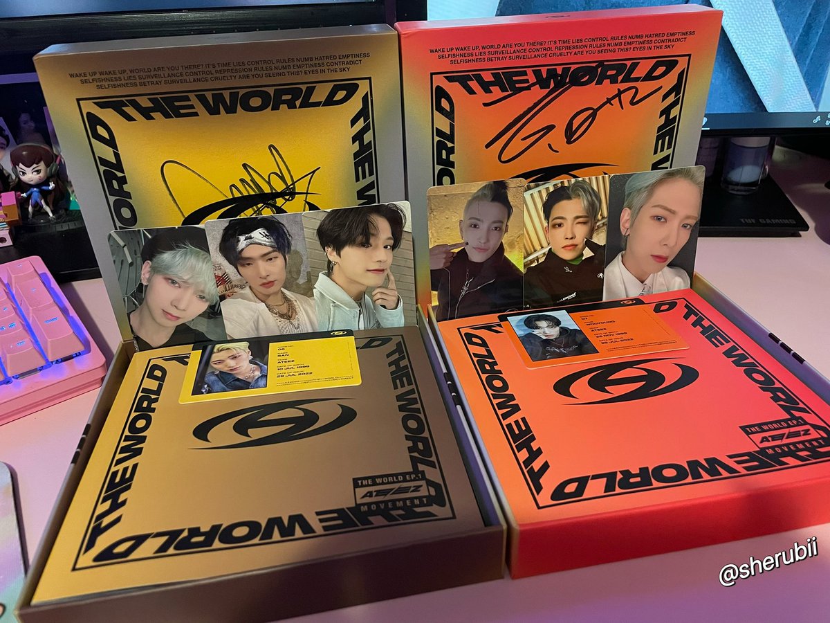 sherubii's tweet photo. Idk how I got lucky… but I did thank you @hello82official I gotten Hongjoong & Jongho! I was manifesting so hard to HJ you don’t even know. 😭🤞💕 #ateez #ATEEZ_MOVEMENT #ATEEZ_GUERRILLA #atiny #ateezsigned #hongjoong #jongho #pcs #ateezpcs #kpop #MOVEMENT https://t.co/ud0qf0Ob8d