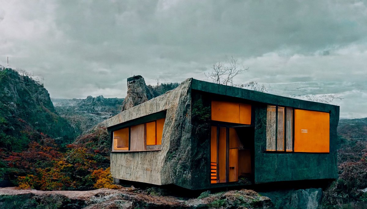 ArchJourney's tweet photo. 🟠🏠orange interior get-away hidden in the mountains

#brutalism #brutalist #architecture #architecturedesign #arch #conceptart #art #render #interiordesign #architecture #aiart #art #render #discodiffusion #midjourney #aiartcommunity https://t.co/iYq2sBihAP