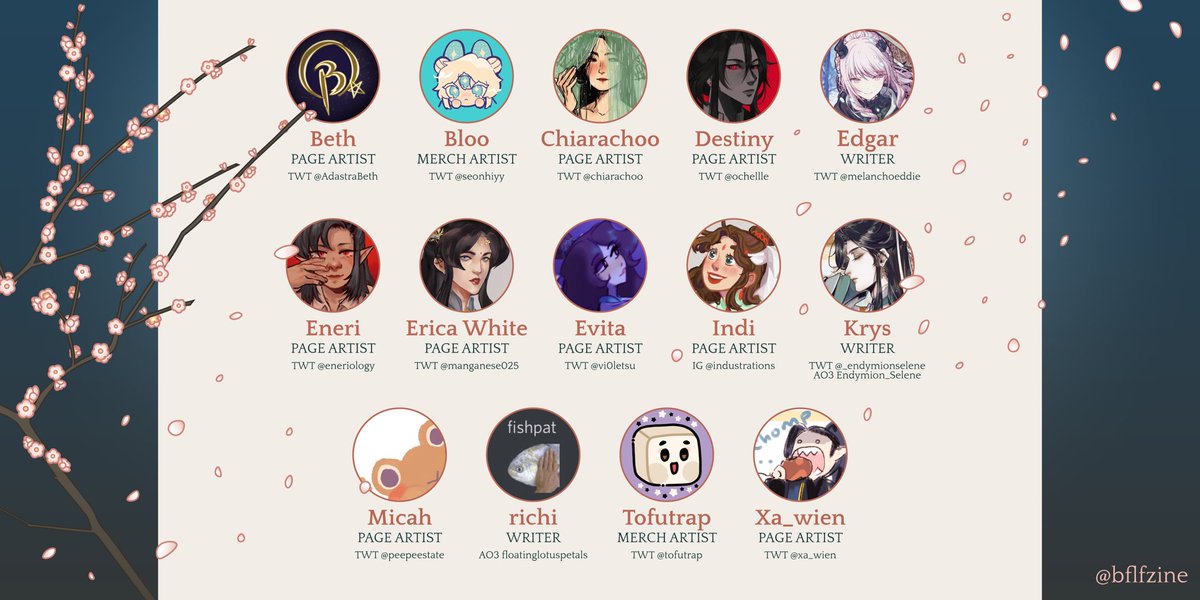 🌬️🌊 CONTRIBUTOR LINEUP 🌬️🌊
 
Please join us in welcoming the amazing creators who will be contributing their wonderful skills to the Wind Rises, Crashing Tides Beefleaf zine! 🍖🍃