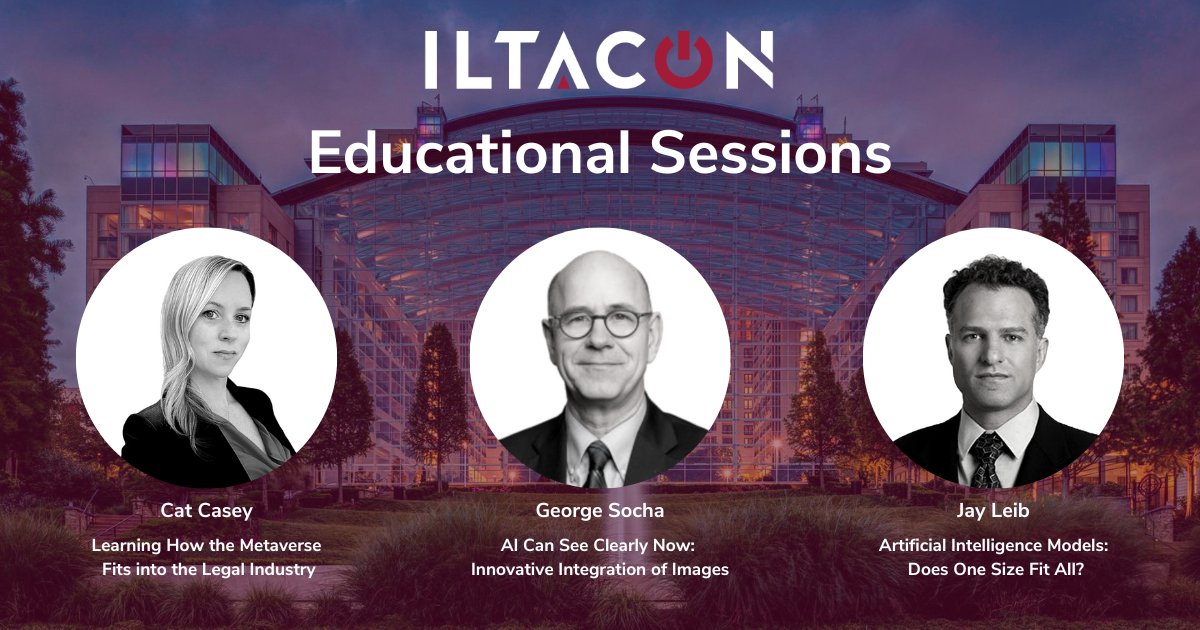 RevealData's tweet image. Reveal&apos;s Cat Casey, George Socha, &amp;amp; Jay Leib will be moderating some very informative educational sessions at ILTACON this year! Make sure to register with ILTA to see Reveal&apos;s leaders talk about all things AI.

Read More: hubs.la/Q01jbc4K0

#allinonai #eDiscovery