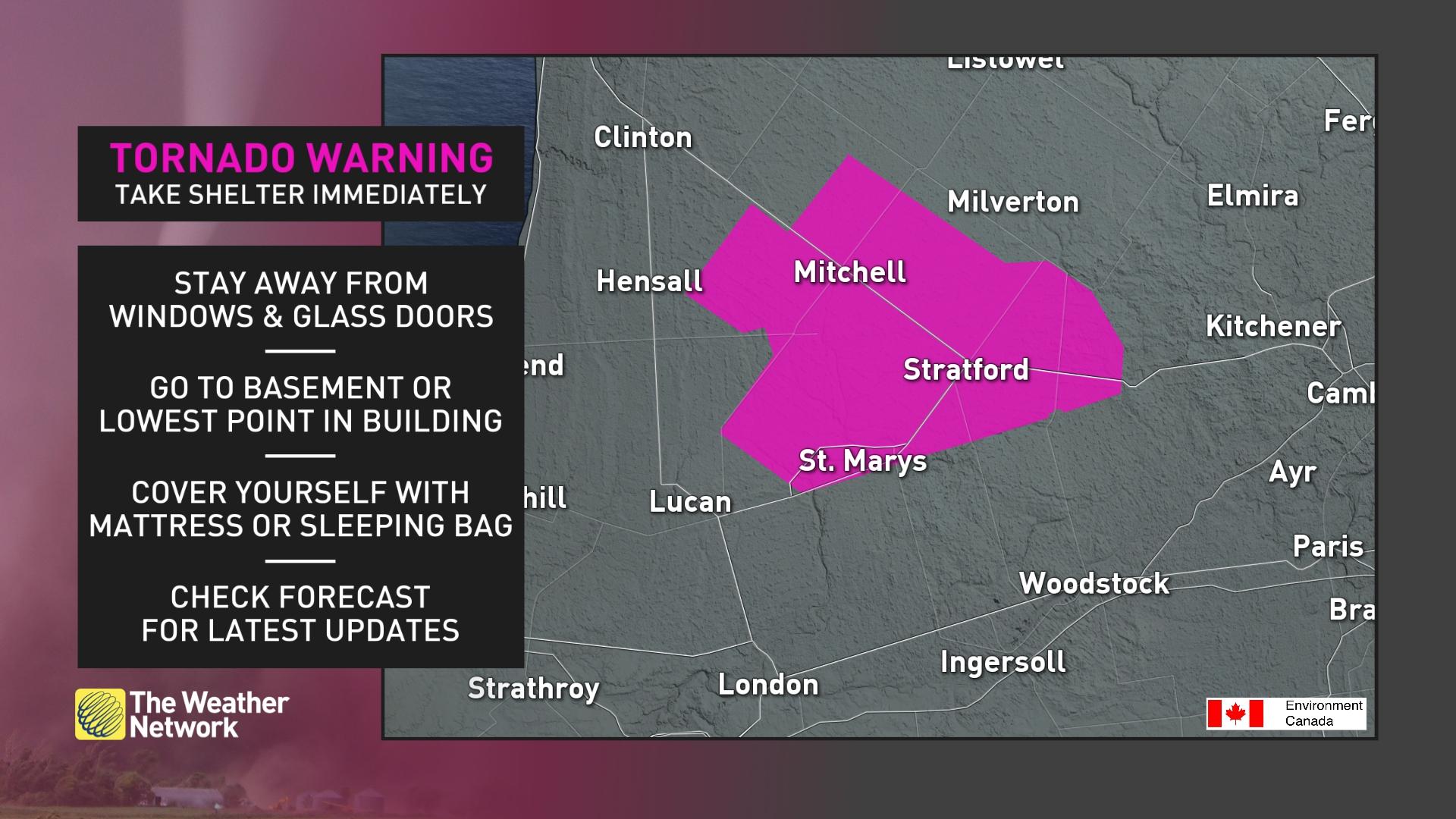 The Weather Network on Twitter "A TORNADO WARNING is in effect for