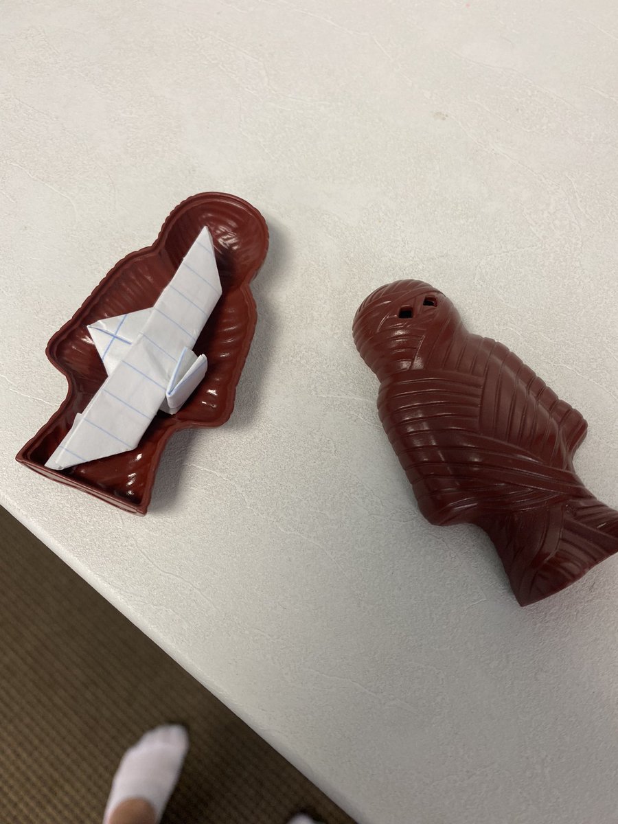 Two students hid paper boats in my room before the pandemic. I found another one today. It brought such joy to an already exciting day, the first day back on campus.