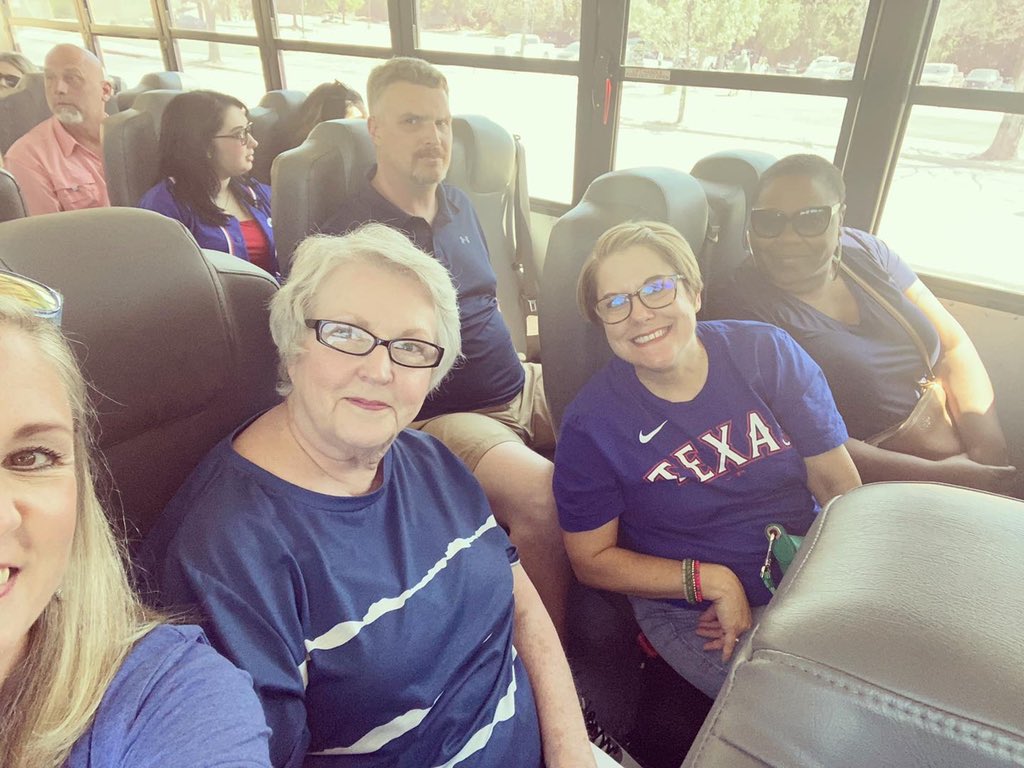 My Principal is a 10, AND she takes us on surprise field trips for Staff Development! 💚🏴‍☠️💚 #PoteetStrong #PoteetFamFun