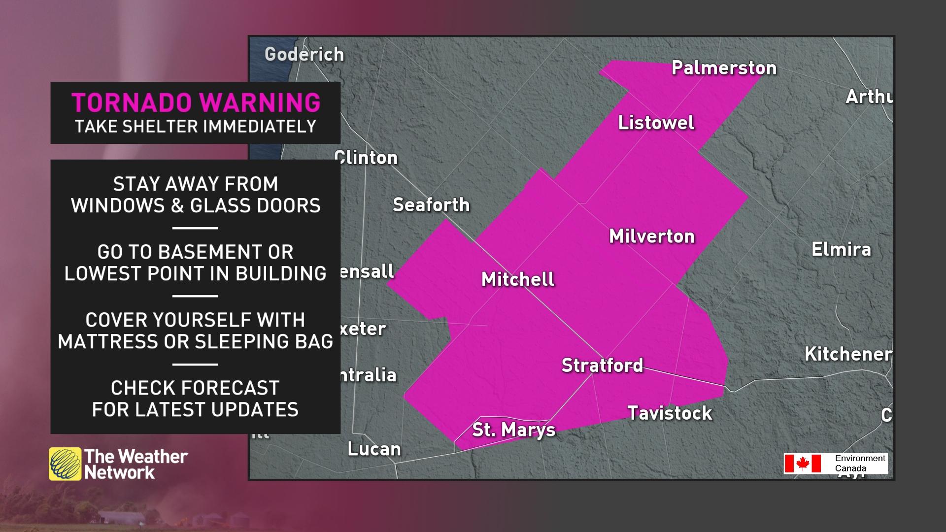 The Weather Network on Twitter "A TORNADO WARNING has been issued for