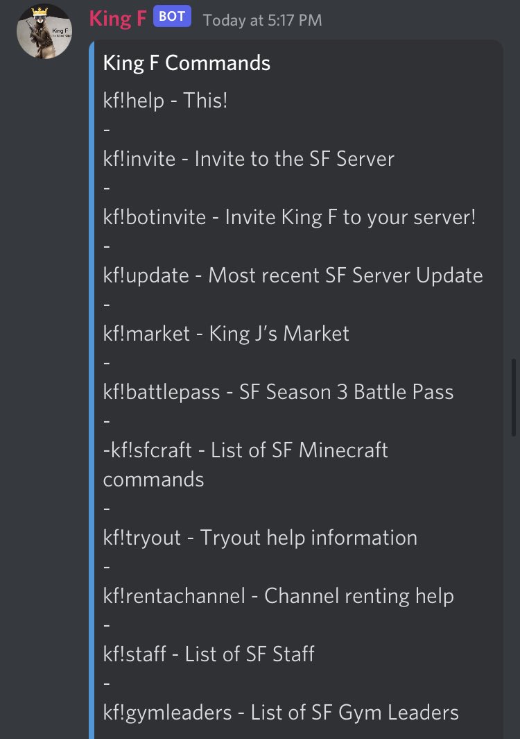 SFeSports_'s tweet photo. Invite King F to your server!
#KingF
https://t.co/UzLQoGCMOs https://t.co/cO6MyMC9fd