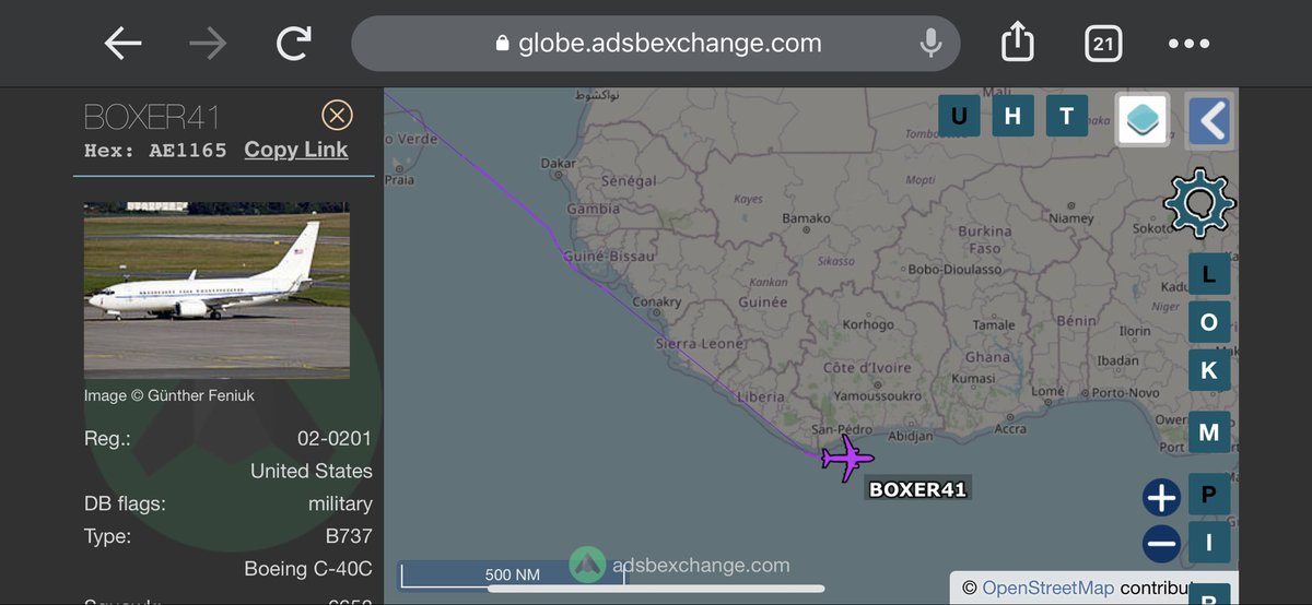 TheSnoopySnoop's tweet photo. #BOXER41 working their way around the West Africa coastline, airborne from JBA
#haveglass #milair #planespotting #avgeek https://t.co/oglu0peUhe