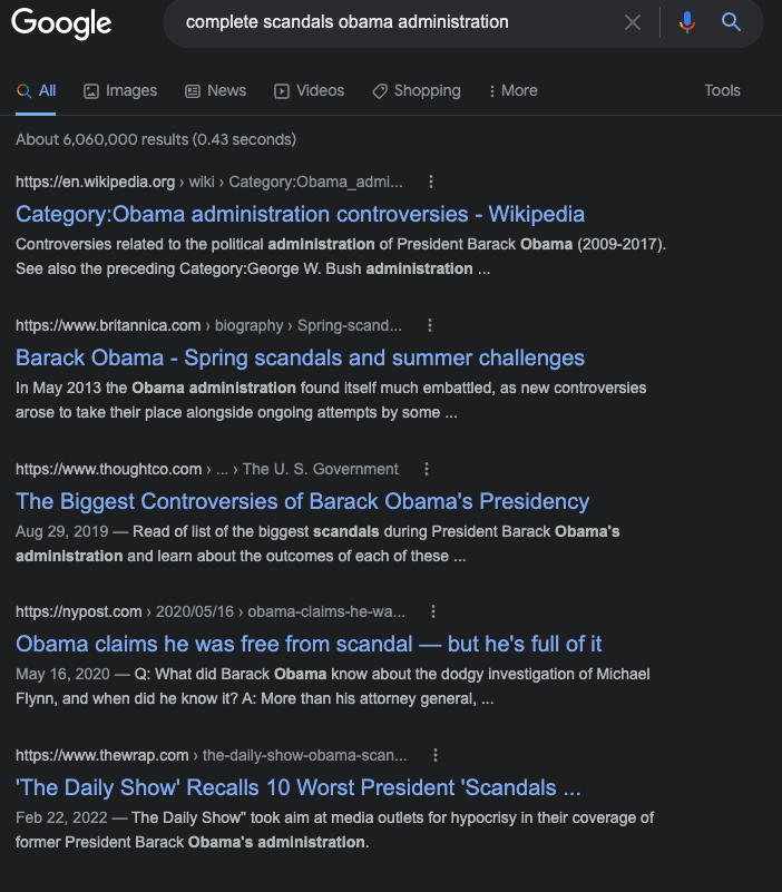 tomselliott's tweet photo. Hi @Google — Why are you hiding results for @GrabienMedia? Just ran a search for our popular compendium of Obama scandals. First image is from DuckDuckGo. Second is Bing. 3rd is Yahoo. 4th is Google. 

#DumpGoogle https://t.co/zkViARAjsP