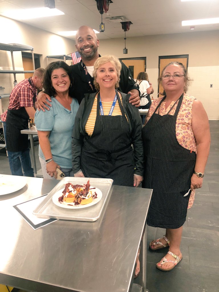 LISDHSCulinary's tweet photo. What a fun session of PD today with the best Teachers/Staff in the State! #BadgerNation #CulinaryFun https://t.co/66vu5pciYC