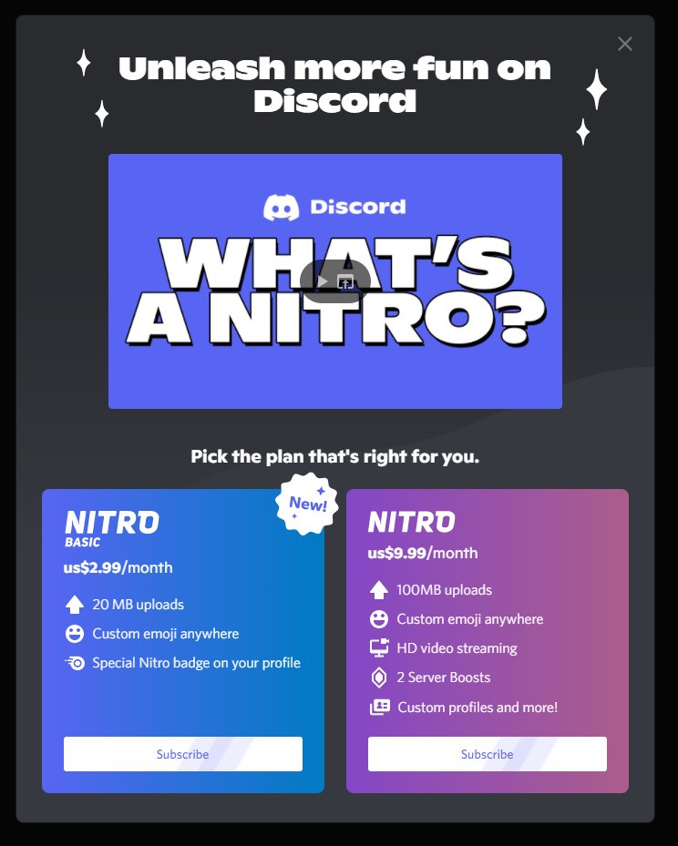 Benefício Herdado do Nitro Classic – Discord