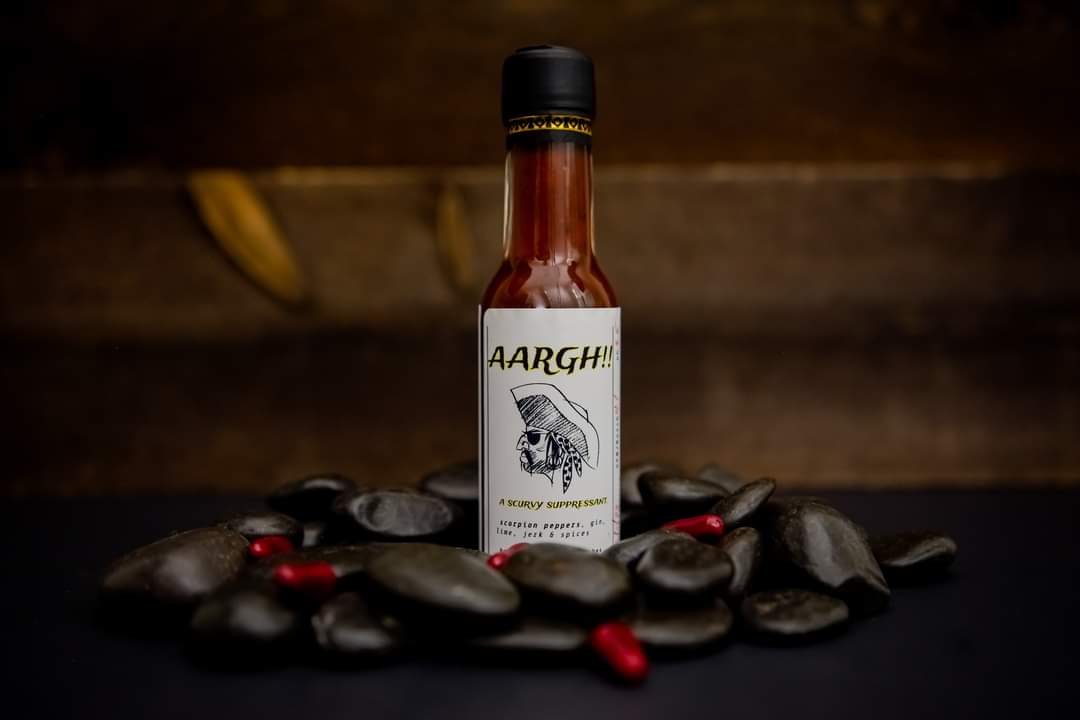 badluckpepperco's tweet photo. Aargh, a scurvy Suppressant!! This sauce is a special one to our Chief Cook, he made this in honor of his father who was a ship captain in the oil industry. Working out of Trinidad and the Caribbean, the flavors Gin, Lime, and hot peppers. https://t.co/003AsGJdyX