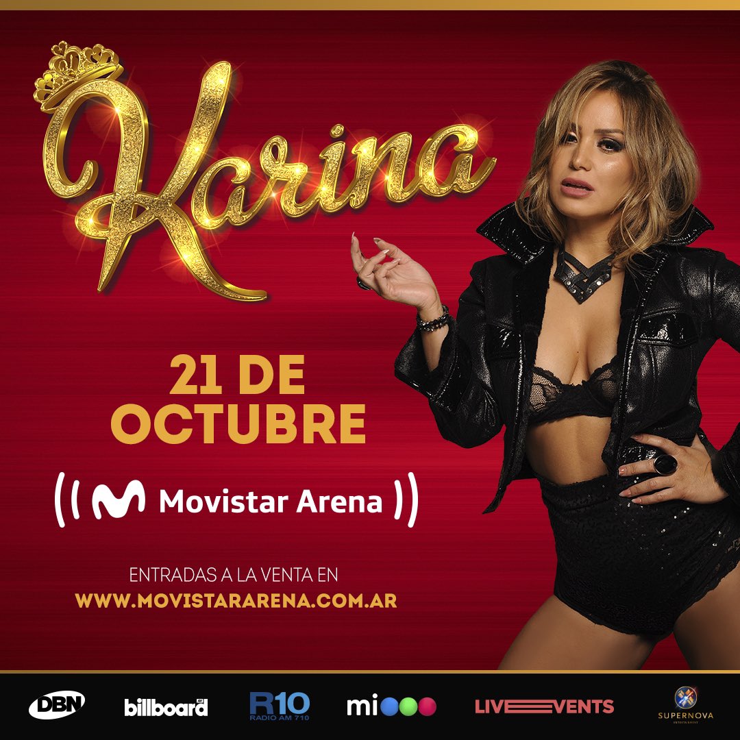 kari_prince's tweet photo. Muy feliz estoy de contarles que se viene … EL SHOW en el @movistararenaar el día 21 de octubre. 
Mañana 4 de agosto, a las 10 de la mañana, sale la preventa de entradas para clientes MOVISTAR. Y el viernes 5 a las 17 hs venta general. 
ESTOY MUY FELIZ. Los esperoooooooooooooooo https://t.co/mbo35xgodU