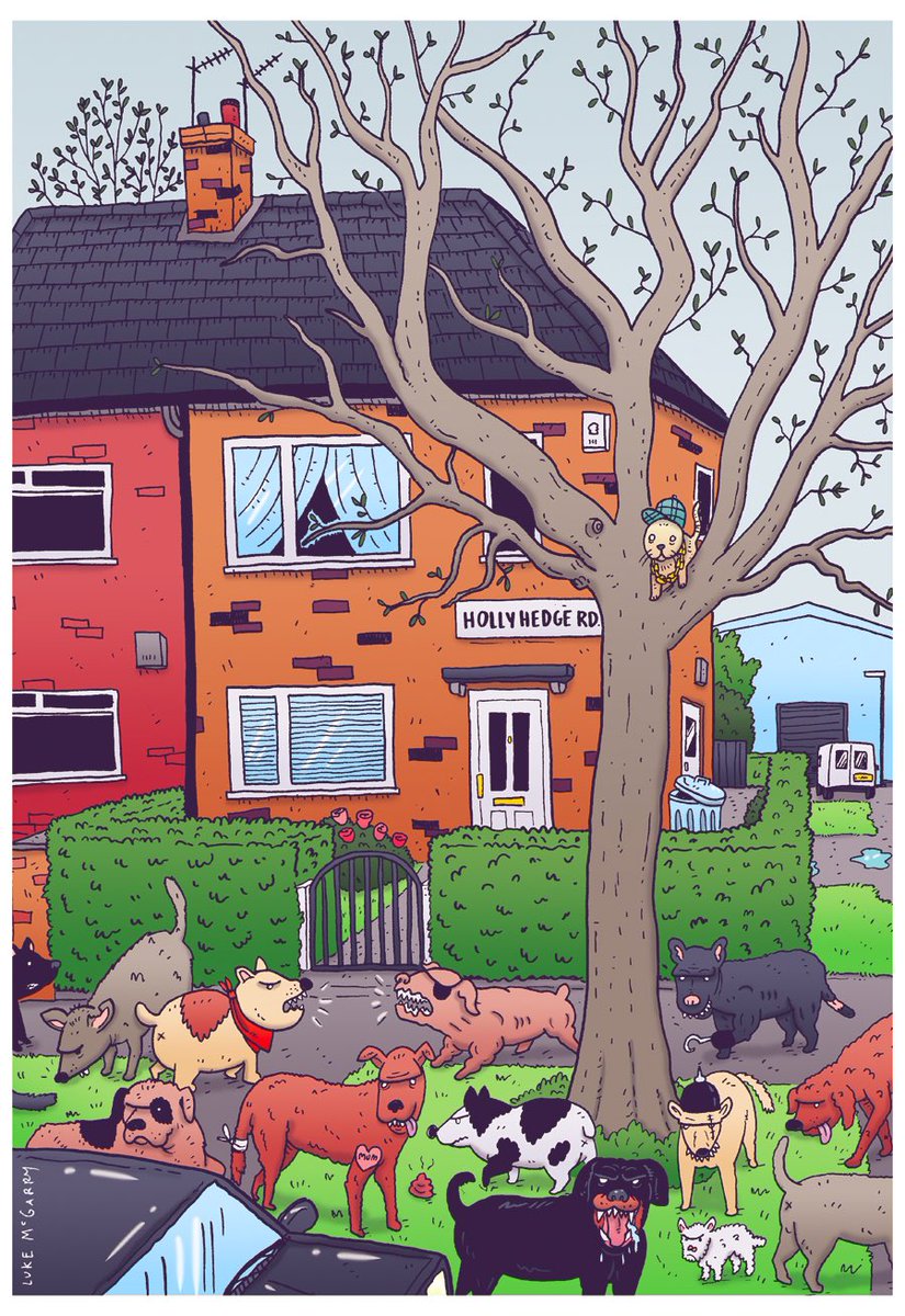 lukeymcgarry's tweet image. If you’re holding a Wythenshawe dog #petabytes, here’s a little back story! They’re based on the packs of dogs roaming the streets around the house my dad was born in, and my grandma still lived, that we’d have to dodge whenever we’d visit. Hence “Wild Dogs of Wythenshawe”! 🐶