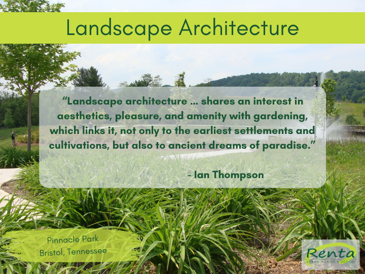 renta_uld's tweet photo. “Landscape architecture … shares an interest in aesthetics, pleasure, and amenity with gardening, which links it, not only to the earliest settlements and cultivations, but also to ancient dreams of paradise.” - Ian Thompson #RentaUrbanLandDesign #inspirationalquotes https://t.co/S1ebpPyZBI