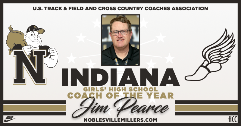 MillerNationAD's tweet photo. After leading the Millers to new heights in the spring, @MillerGirlsTF head coach Jim Pearce has been named the USTFCCCA Indiana Coach of the Year for Girls' Track &amp; Field! Congratulations, coach! #MillerPride