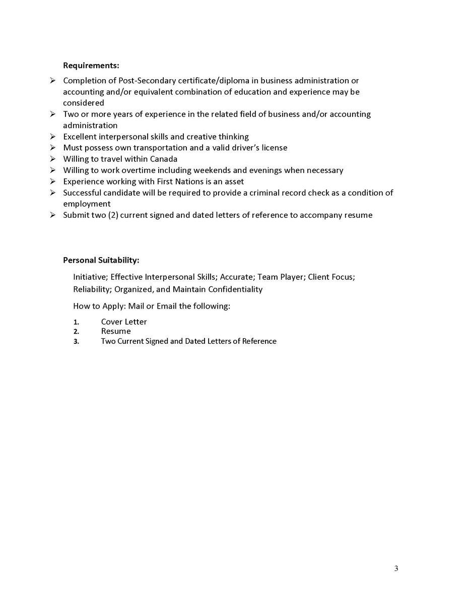 nalmaca's tweet photo. British Columbia Aboriginal Land Managers is recruiting for the position of Administrative Support.  Please see the job posting for additional details. https://t.co/UGrrgTIopP