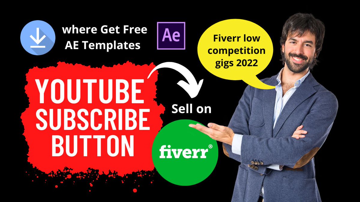 rzhayder's tweet image. Low competition gigs on Fiverr 2022 Sell YouTube subscribe button to download free AE template

Watch the full video here:
youtu.be/NGw5KX-aQXY

Download 12 cartoon youtube subscribe button pack here:
stoodsef.com/3yxI

#aftereffects #fiverr #youtubesubscribebutton