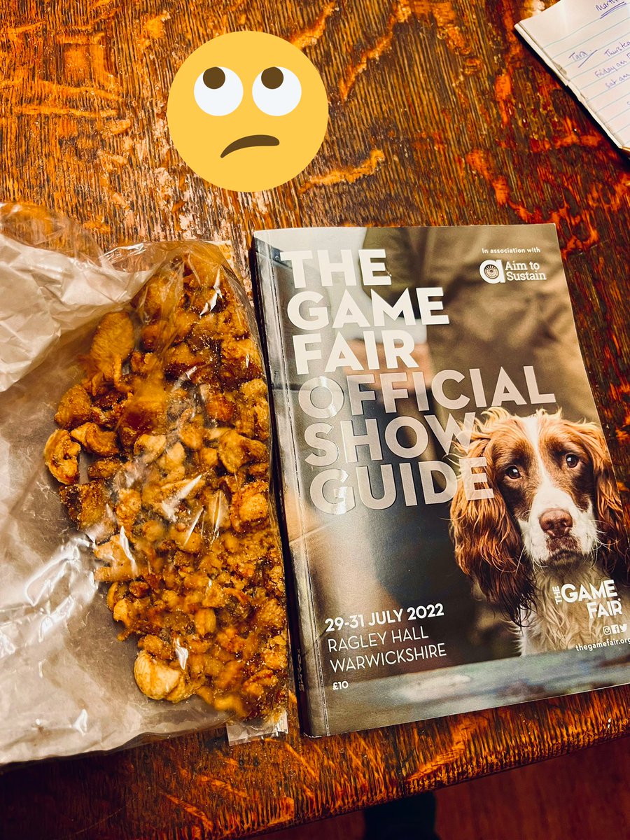 Not the best backdrop for pork scratchings…
 
But my pal went to <a href="/TheGameFair/">The Game Fair</a> and all he bought me was a bag of pork scratchings, and a tub of ice cream. He knows who he is but can’t be tagged #porkscratchingsgate