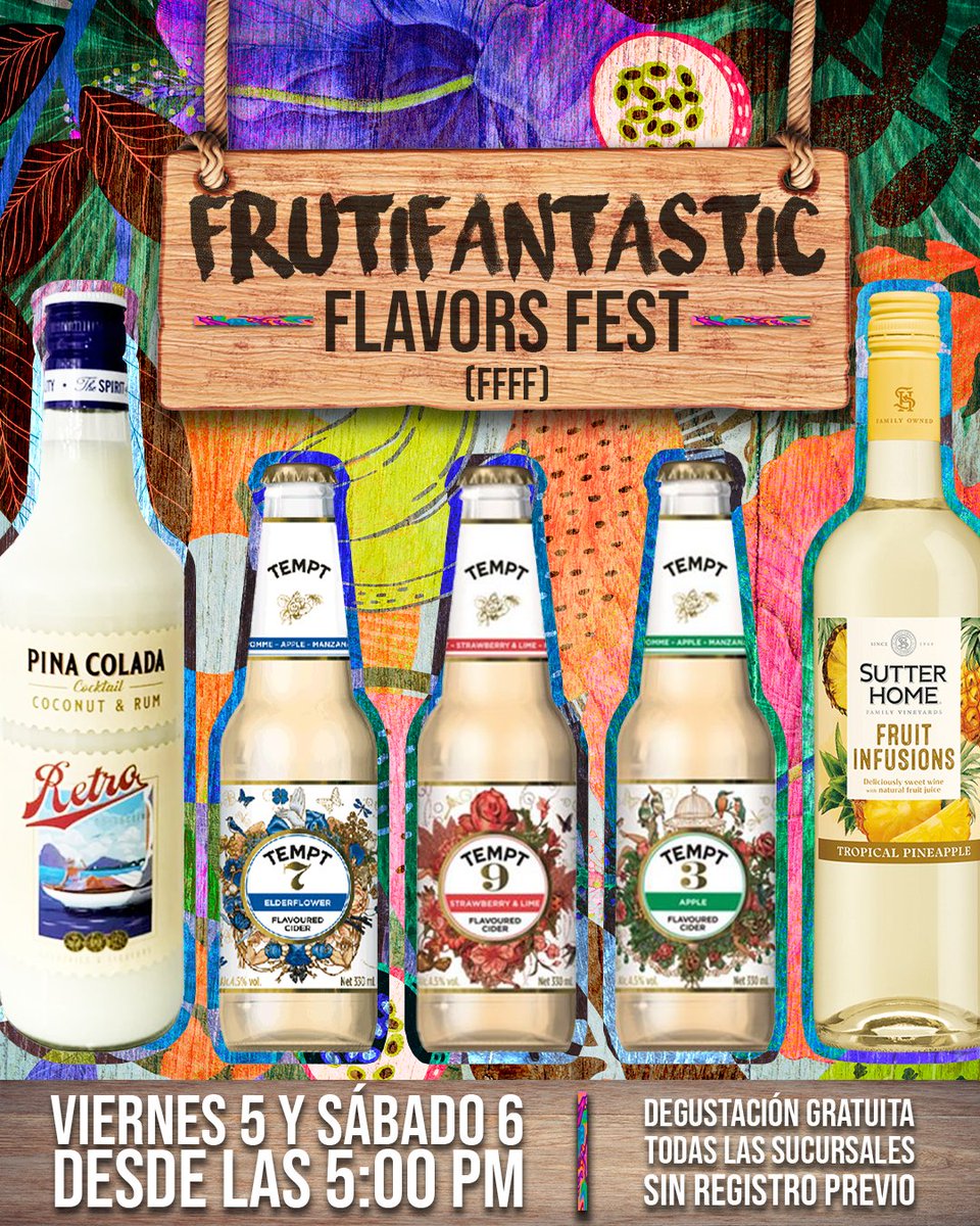 Beermarktpanama's tweet photo. Llego la FrutiFantastic Flavor Fest (FFFF) a #Beermarkt! 🍍🍏🥥

Los esperamos ese viernes 5 y sábado 6 de agosto desde las 5:00 pm en todas nuestras sucursales.  🤤 https://t.co/1U3ct0V7Bk