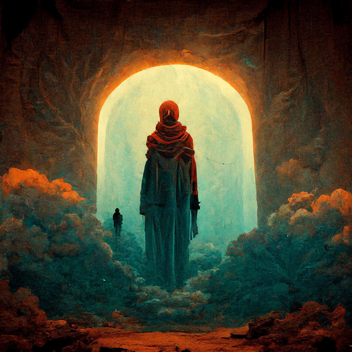 samkolder's tweet photo. Typed “eternal life” into a AI image generation algorithm and got these images 20 seconds later. You can’t say that AI isn’t creative…. What does this mean for artists in the future? 🤔 https://t.co/TbaZ5oLElB