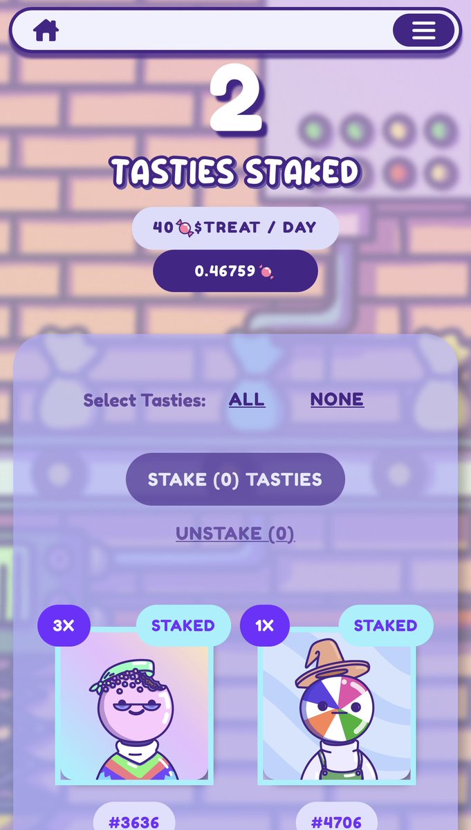STAKED MY TASTIESSS😁
can’t wait for the sweet shop and the casino to open up! 

not <a href="/TastiesNFT/">Tasties 🍬</a> being a free mint providing more than most of the projects💀
@thecrumbleking <a href="/DrDooie/">Dooie</a> i love what you guys are doing here!!

#nfts #crypto