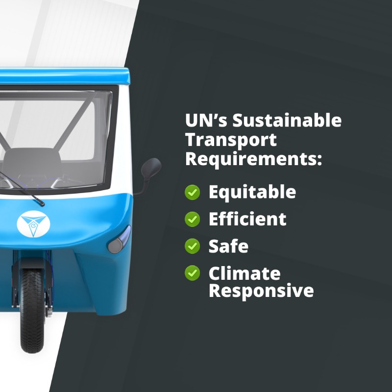 Meeting these requirements for sustainable transport in developing countries is a challenge!

Most people have access to old inefficient modes of transit that clog the roads &amp; pollute the air. 💨

With #eTukTuk, people can make the switch to sustainable transport. 🛺🌱

#RealFi