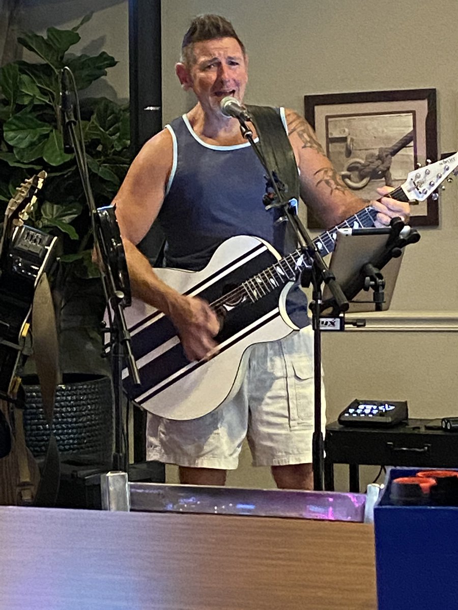 At the Shore House Tavern!!  Awesome music, food and cocktails!!