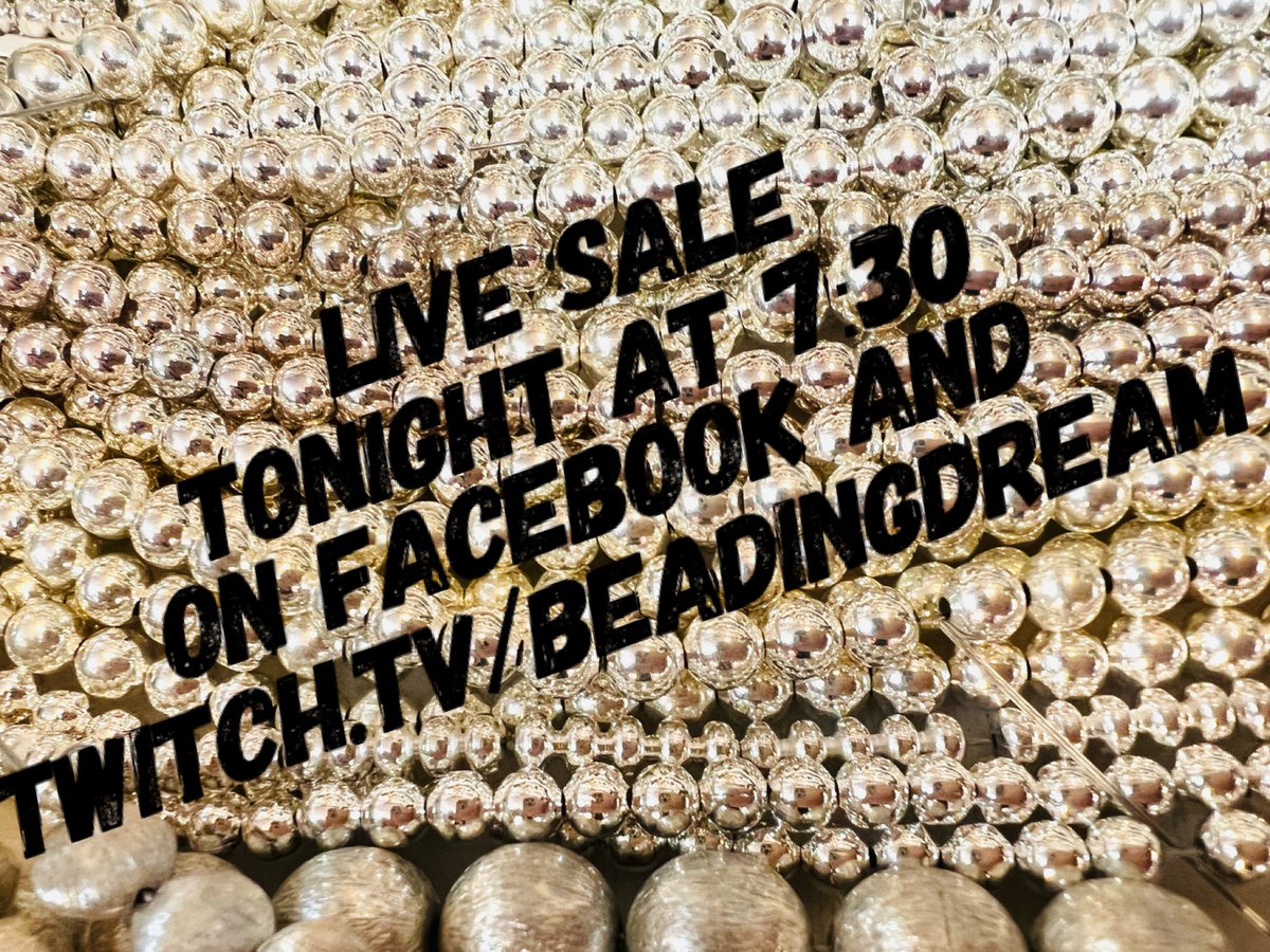 beadingdreams's tweet photo. We’ve got metal beads!  Tune in for a live sale featuring new metal beads and more at 7:30pm.  Watch live on Facebook and https://t.co/kMUg9OnoNu!
.
.
.
.
.
#makersontwitch #handmadedallas #diybling #livesale #beadingdreamsdallas #beadyourdreams https://t.co/xeFaijxiRE