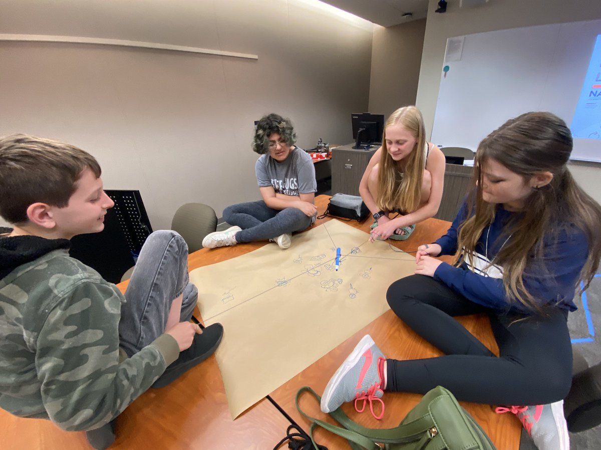 STEM_IA's tweet photo. Team drawing, vision boards, and a wonderful zoom meeting with a #Verizon employee made for another busy day of the #VerizonInnovativeLearning STEM Achievers camp at #NIACC! @myniacc @NACCE https://t.co/3tTWBtbngb
