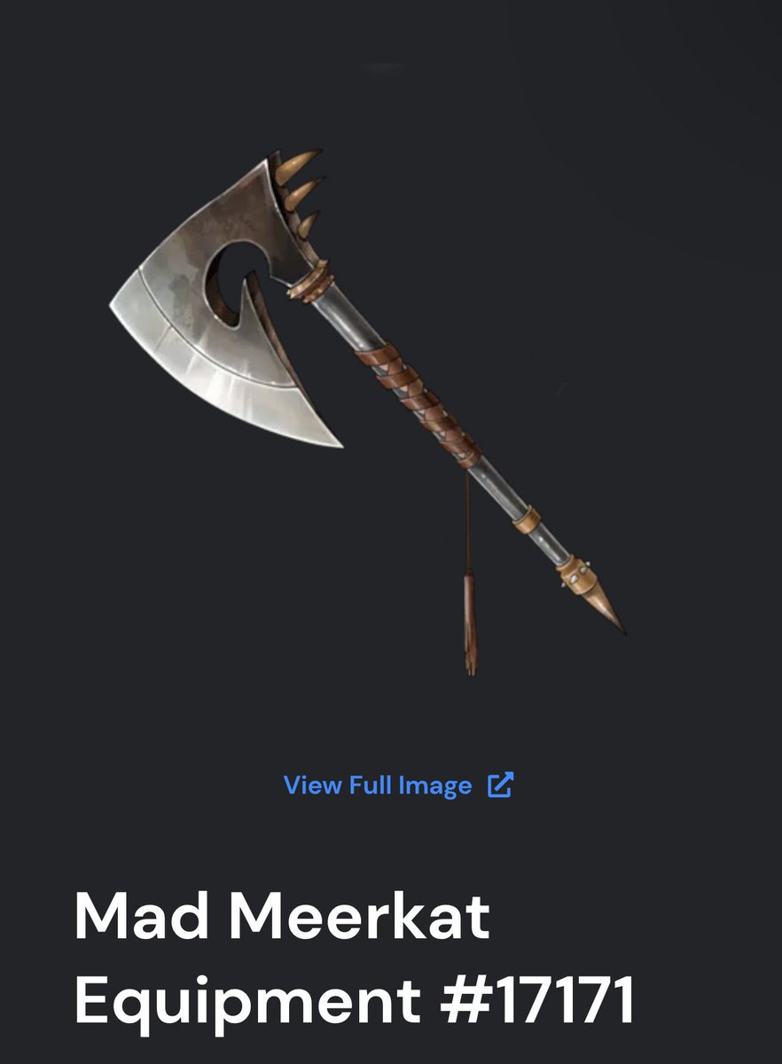 frogolorian7's tweet photo. Armor and weapon @MadMeerkatNFT ๐ #NFTs #CRO #CronosNFT #cronosgame https://t.co/2Y7ZRE4JIX