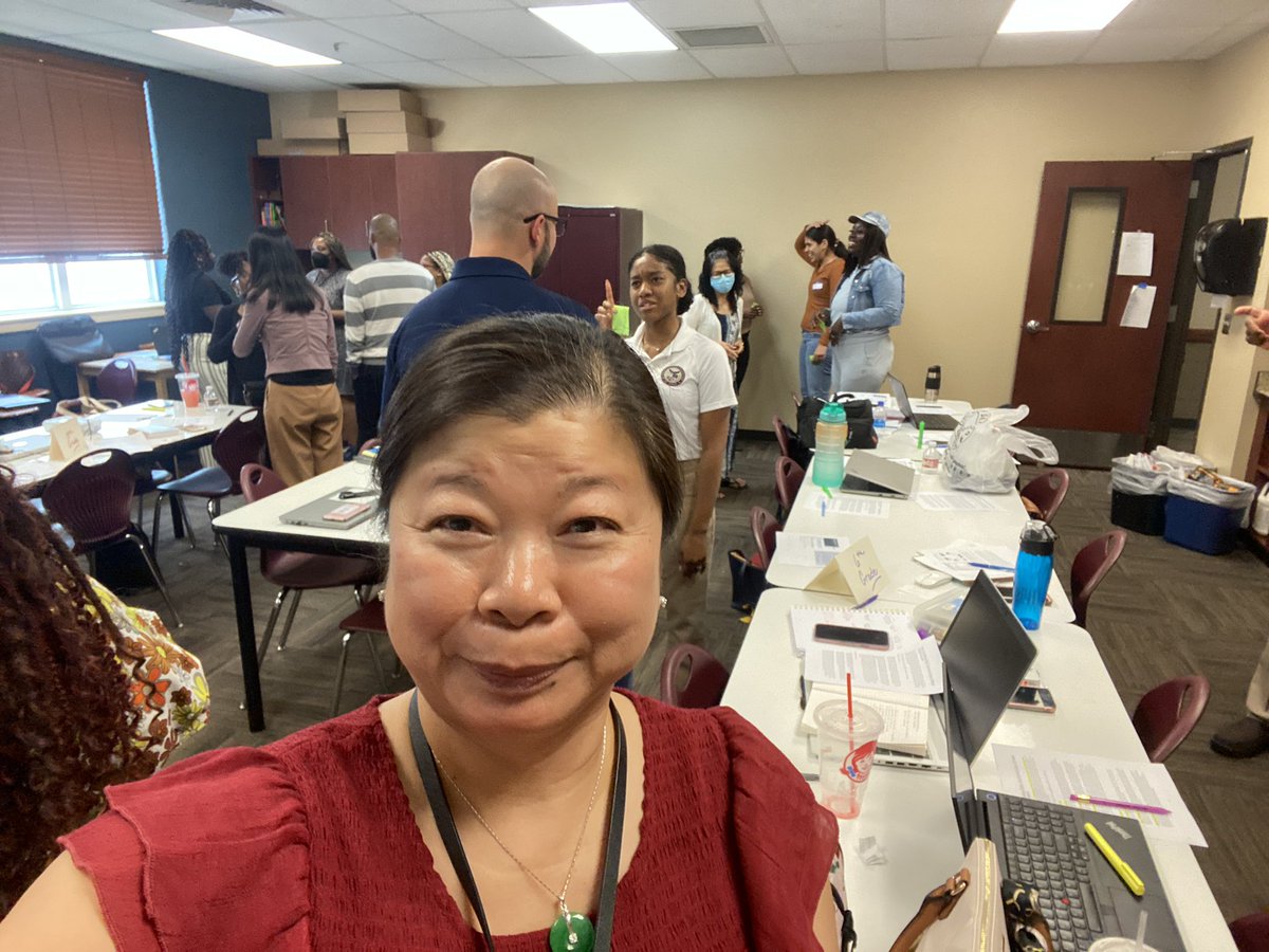 JennyVo15's tweet photo. Same song, different station! Training for Houston/ CS MS and HS math teachers today.  Awesome teachers! #structuredconversations #mathtalk #talkmoves #congaline #mixpairsharemusic #qsssa @Seidlitz_Ed https://t.co/CjXyGakCCi
