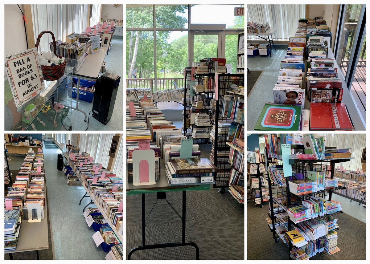 AllardLibrary's tweet image. Our August book sale is on! Come on down and fill a bag of books for $3 — there’s something for everyone.