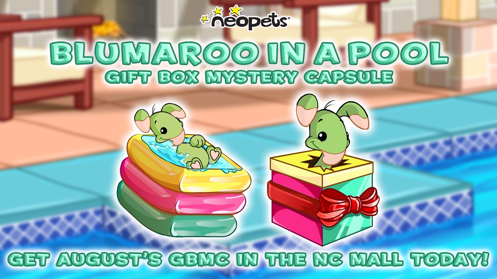 neopets on X: Going for a swim? Count us in! 🏊 Check out the new Blumaroo  in a Pool Gift Box Mystery Capsule, available now in the NC Mall! 🎁   /