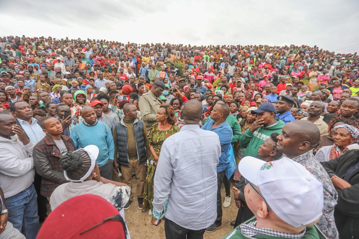 HonKathinzi's tweet photo. The people of Machakos are hungry  for development, for services &amp; for the restoration of their dignity. Looking at the sea of people in Katangi, they know #WaitaNaSuluhu is the team that can deliver. https://t.co/2raPeON34J