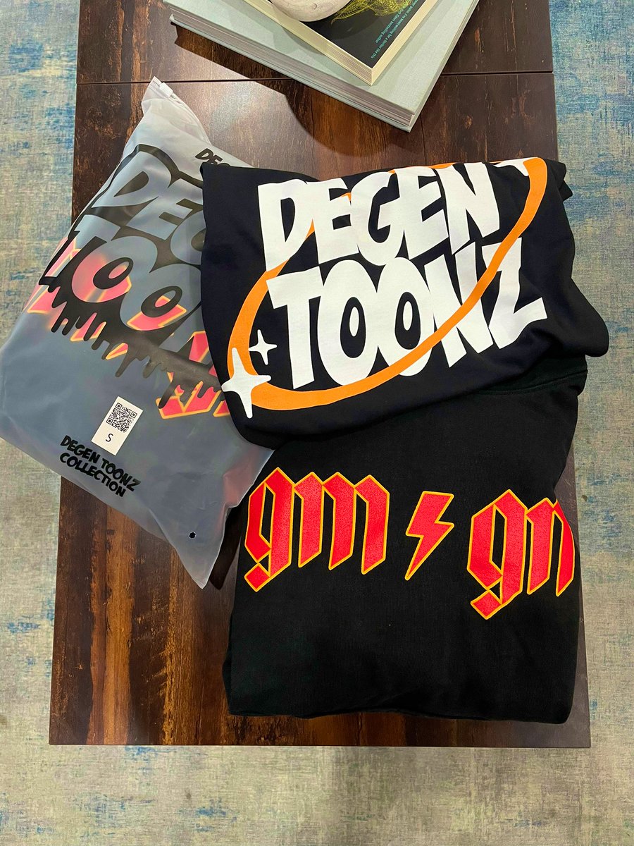 Victooorious's tweet photo. Yooo 👀 - too bad it’s been close to hell like weather 🥵 out in beautiful LA to wear my hoodies but can’t wait to rock it!! 

Matching hoodies with wifey 🔥

#NFTApparel #NFTthreads #NFTMerch @DegenToonz https://t.co/wYHZ6P8yNR
