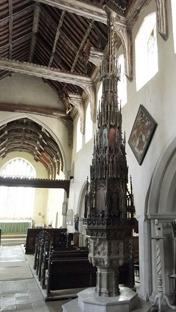 SarahBlick3's tweet photo. Medieval #FontCovers structure was simple, but their detail was an ornamental puzzle to be investigated &amp; confused by w syncopated visual rhythm, parts rising from different heights (like music &amp; literature) distinct motifs layered on one another. Details from Ufford, Suffolk https://t.co/HKxZkA4l7u