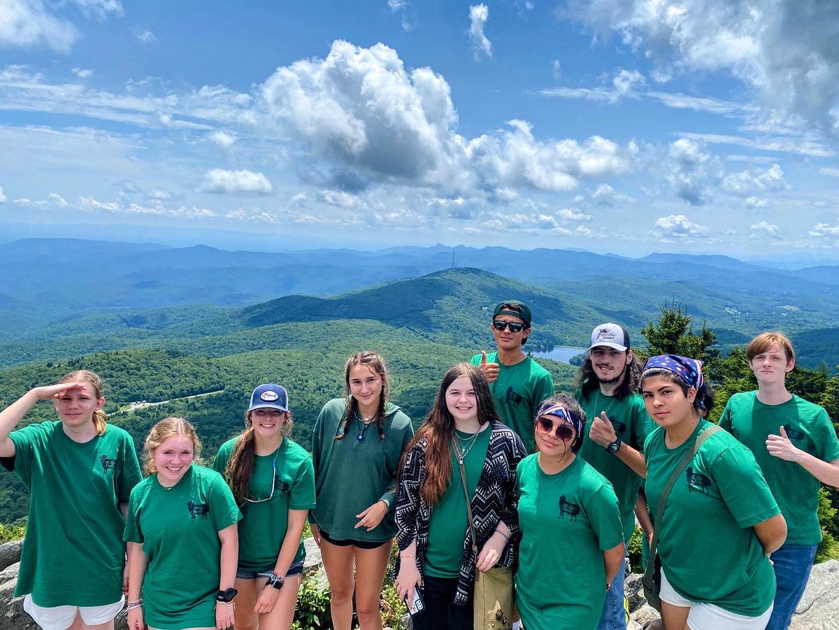 AHS_FFA's tweet photo. Day 3 of the Western NC Ag Tour ended with a mile high trip up to Grandfather Mountain! Who says that learning about natural resources has to happen at sea level? #swingingbridge #millbrookadjacent https://t.co/4IU1Oujcse