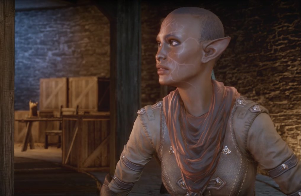 WritesRosella's tweet photo. @elfrootsalad My baby Virelan Lavellan (art by @Mogwaei 💚) https://t.co/mdhcgKgrSR