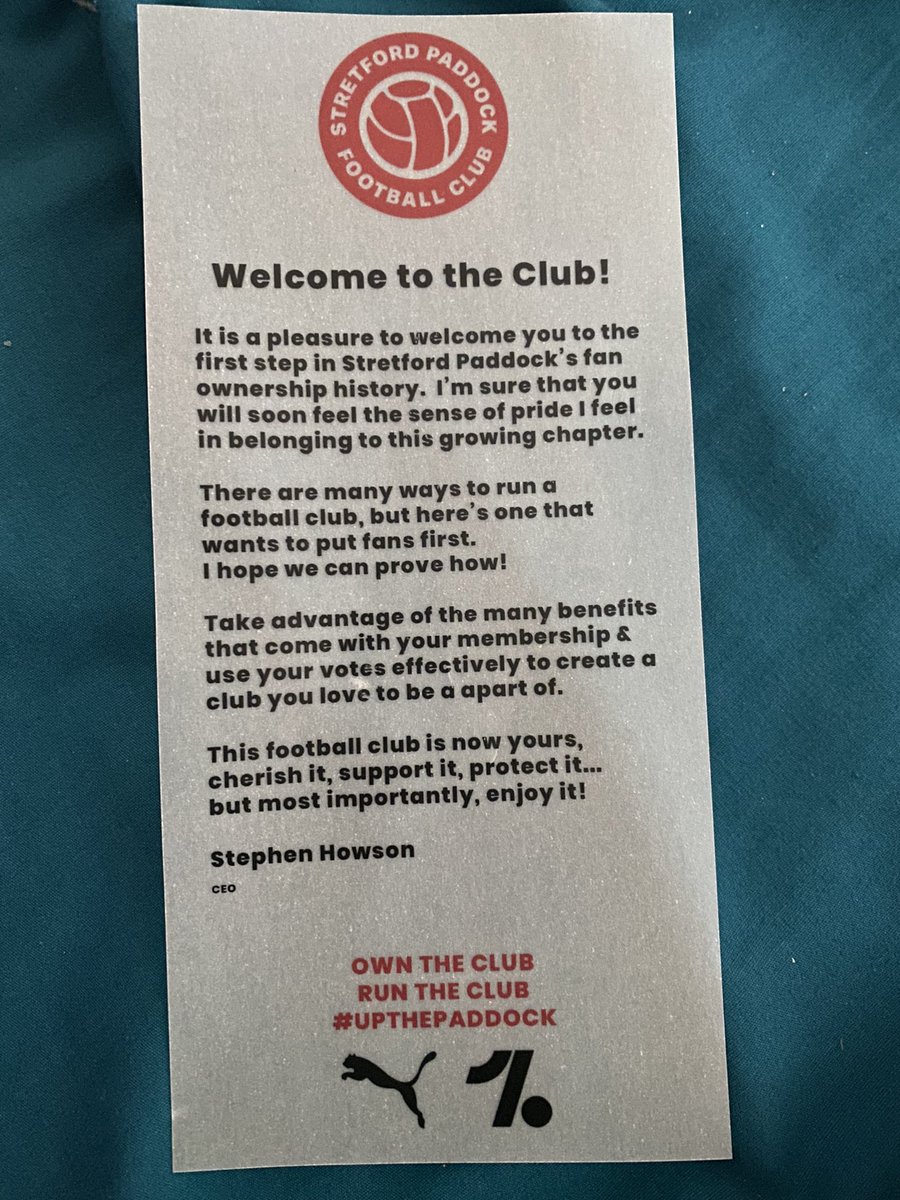 Tneck505's tweet photo. Long day at work and a nice surprise in the mail. My fan ownership certificate for @SPaddockFC #UpThePaddock can’t wait to see that @MrStephenHowson has in store for us this year in the Cheshire Football League https://t.co/cfz4yQ5lFk