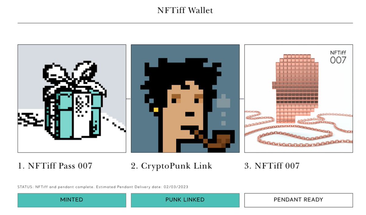 farokh's tweet image. Got the NFTiff by @TiffanyAndCo for CryptoPunk 6217! Shoutout to @dt_chain and @AlexArnault for making this happen, glad I scooped up my lucky number 7 as well! 💎✨