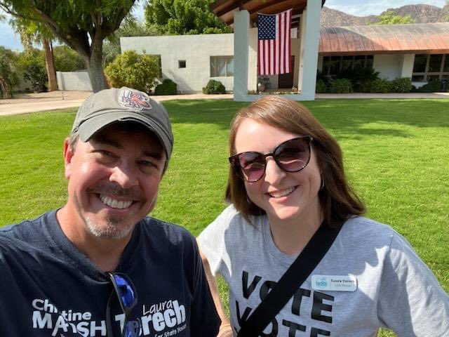 lauraforAZ's tweet photo. Just because we’re through the primary doesn’t mean we’re going to take a day off from talking to our neighbors! https://t.co/kg7LSnsdC2