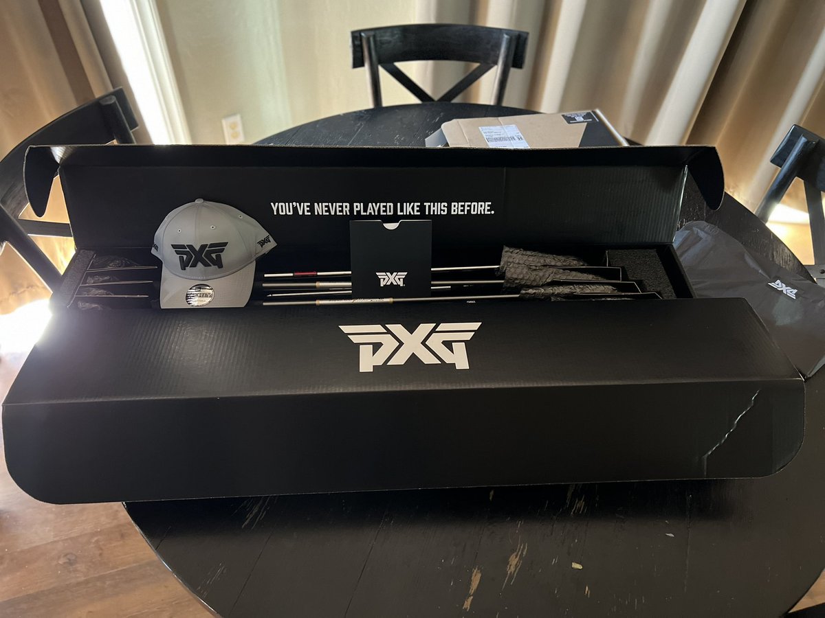 scottmccrary39's tweet photo. Got fitted one week ago today and already received my custom clubs!!Couldn’t be happier!#pxg #wholebag#1stresponderpackage #gen5 https://t.co/sOyaYS7KcM