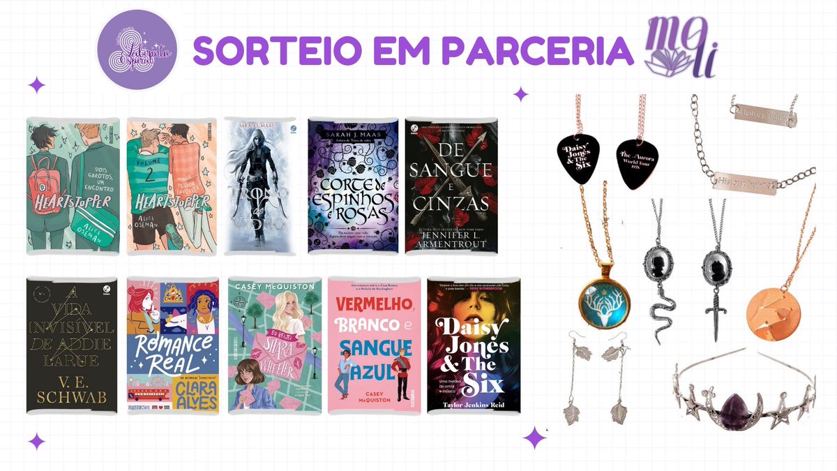 moliterarios's tweet image. 💜 Sorteio em Parceria 💜

🛍️ O sorteado escolherá um LIVRO e um dos MIMOS do banner!

🟣 Seguir @EspiraLabirinto e @moliterarios
🟣 RT e FAV neste TWEET 
🟣 Comente o livro e o mimo desejado

🟪 Resultado: 10/08